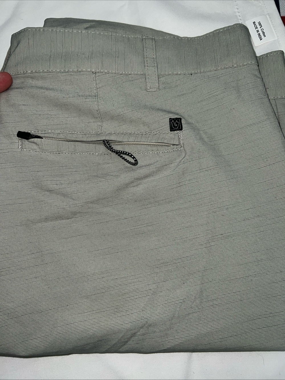 Burnside Men’s Performance Stretch Shorts Size 40 Gray 90/10 Zip Pocket Casual